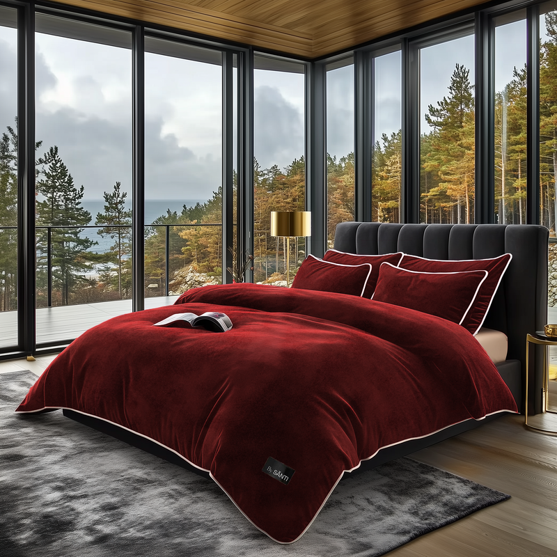 The Kefalonia Ultra-Lux Velvet Bedding Set