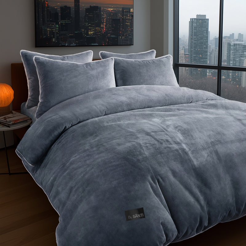 The Kefalonia Ultra-soft Velvet Bedding Set